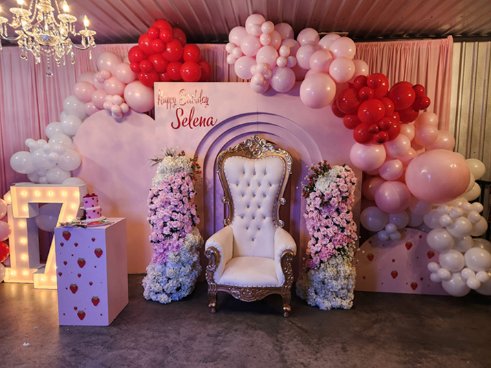 Decorated event setup inside The Spark Venue
